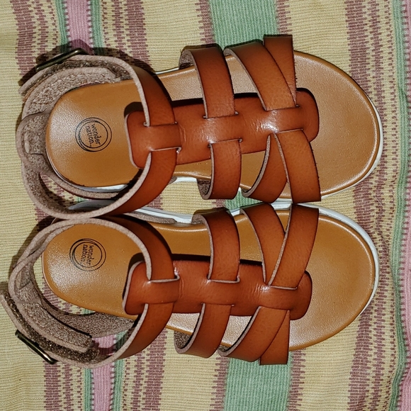 wonder nation Other - WONDER NATION Faux Leather Brown Ankle Sandals. Sz 7. EUC